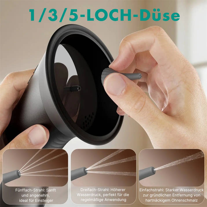 Sanftes Ohrspülsystem mit Wasserdruck™