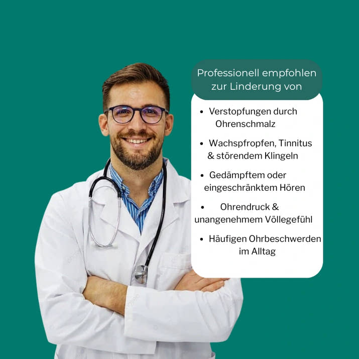 Sanftes Ohrspülsystem mit Wasserdruck™