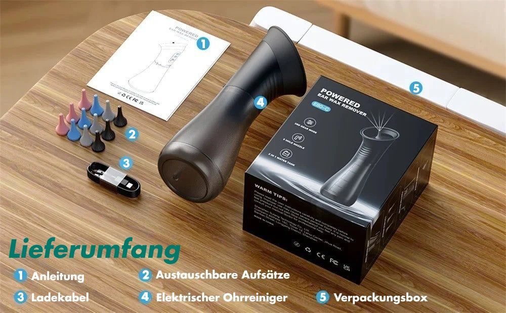 Sanftes Ohrspülsystem mit Wasserdruck™